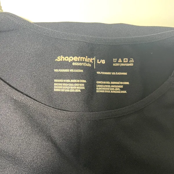 Shapermint Essentials Black Shapewear Cami Tank Smoothing Stretch Sz L - Image 4