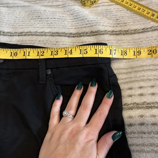 Seven For All Mankind WOMEN’s Black High Waist Ankle Skinny Jeans Size 32 EUC - Image 7