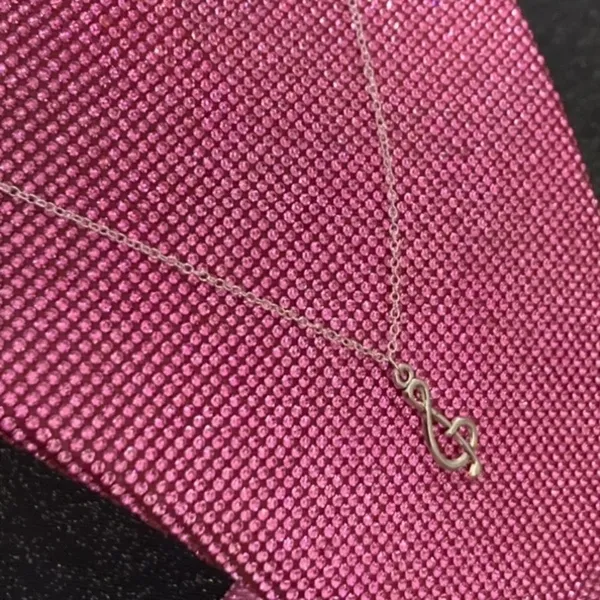 Sheet Music Treble Clef Necklace Concert Jewelry - Image 4