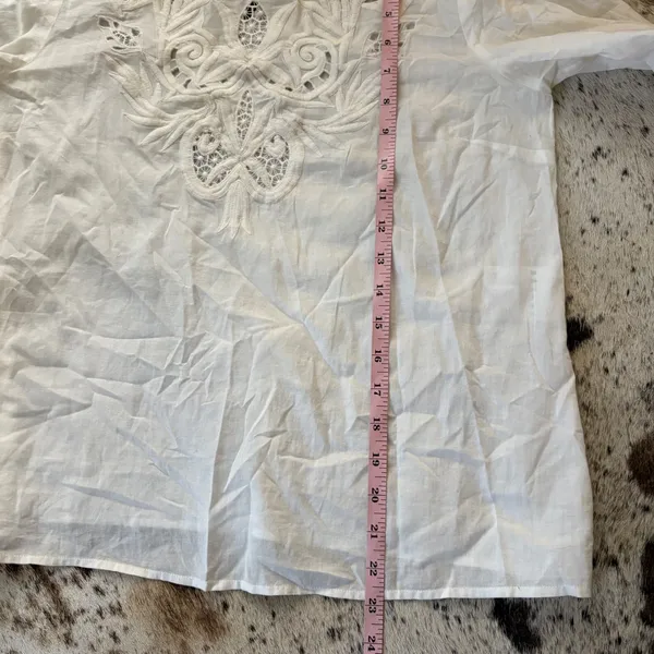 Sézane White‎ Embroidered Cotton Top Size 38 US 6 - Image 8