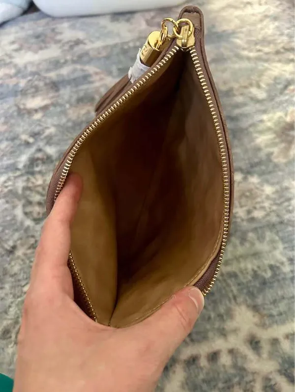GiGi New York Snakeskin Embossed Leather Clutch - Image 3