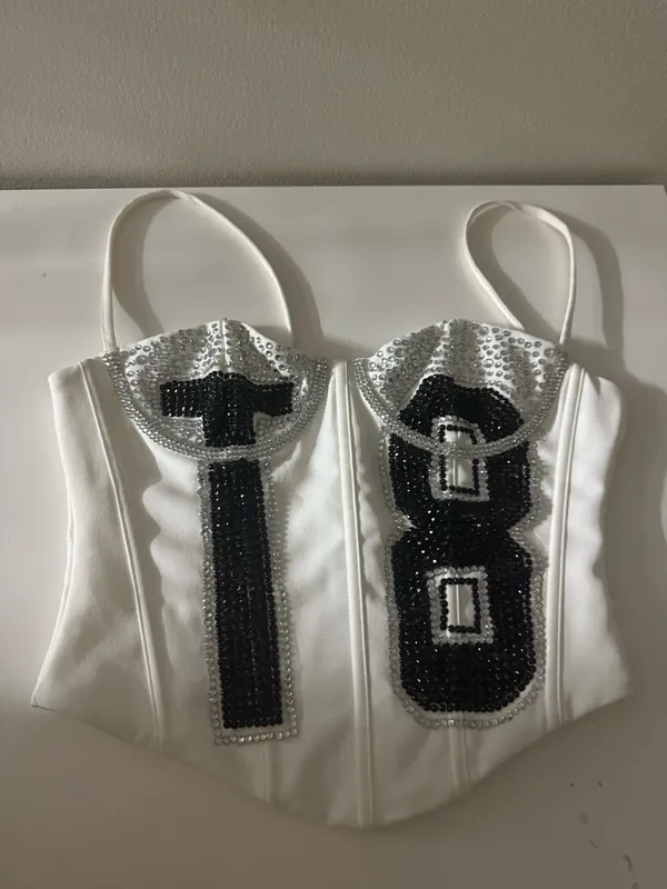 handmade sparkly sequin tate mcrae corset |perfect for her concert or a halloween costume! - Image 2