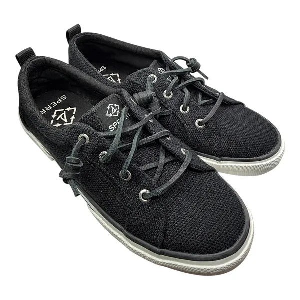 Sperry Black Canvas Boat Shoes Women Size 6.5 New Without Box - Image 6