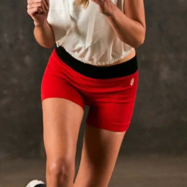 Free People Movement Pranja Shorts in Summer Cherry - Image 2
