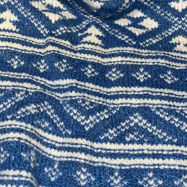 NWOT Aerie Fair Isle Drift Sweater Christmas Navy - Image 9