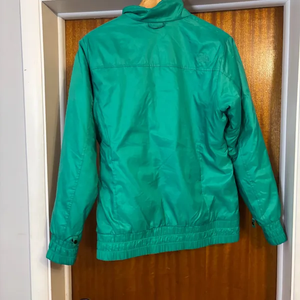 The North Face Green Full Zip Insulated Plaid Lined Jacket Womens Large F11-T502 - Image 2