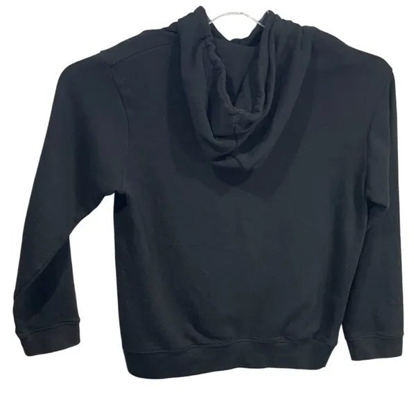 Gap Black Hoodie Sweatshirt M Cotton Blend Pullover With Front Pocket & Gap Logo - Image 2