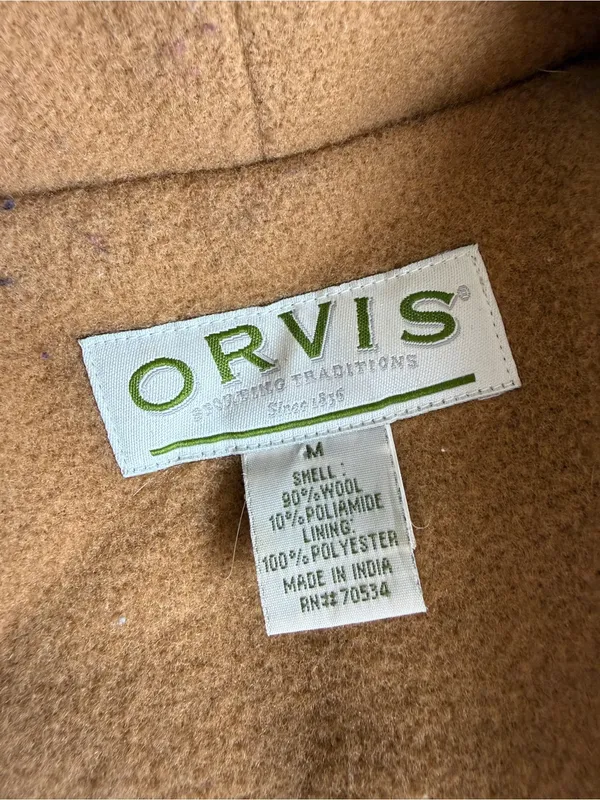 Orvis Wool Trench Coat Size Medium - Image 5