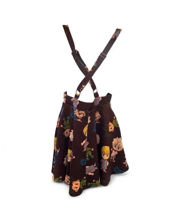 Hot Topic Hunter X Hunter Black Character Skirt With Suspenders Size M - Image 2
