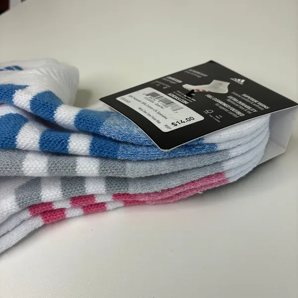 Adidas 3 Pair Quarter Womens Cushioned Socks AeroReady Compression NWT Sz 5-10 - Image 6