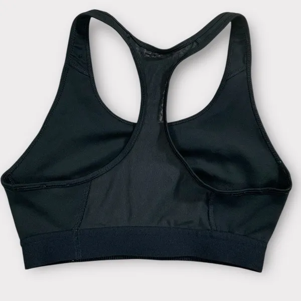 Women’s Adidas Mesh Back Black Sports Bra Size Medium - Image 2