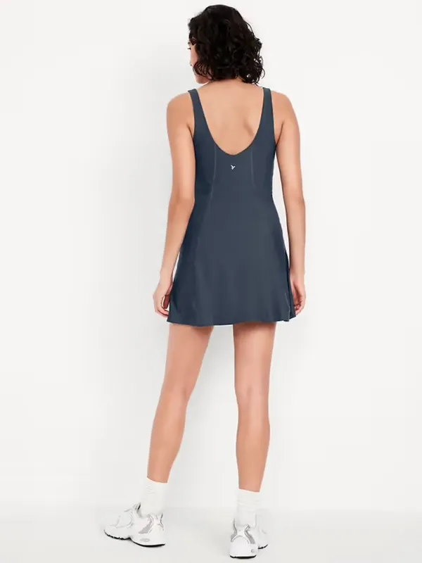Old Navy PowerSoft V-Neck Athletic Dress Size Small Activewear Mini Dress - Image 2