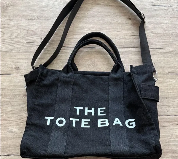 Black Canvas Tote Bag - Image 7