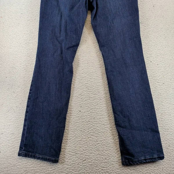 LL Bean Favorite Fit Flannel Lined Jeans Dark Indigo Rinse‎ Size 8 Reg 507470 - Image 9