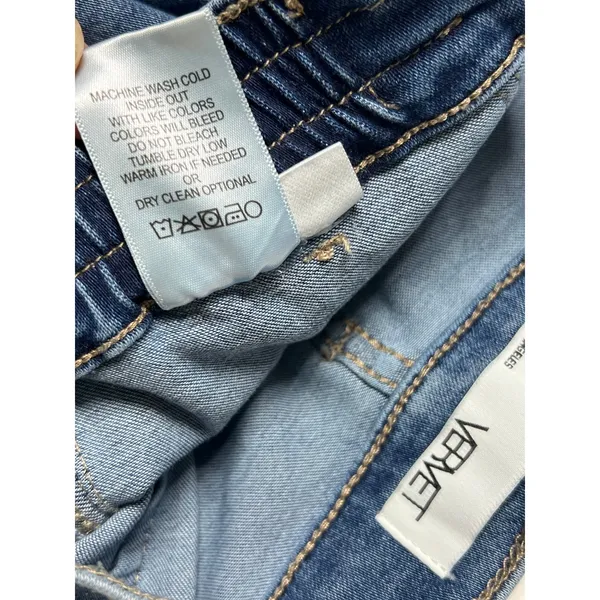 Vervet High Rise Wide Leg Jeans Size 25 Blue Stretch Denim Patch Pocket - Image 4