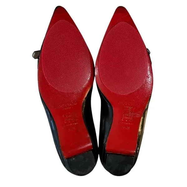Jimmy Choo Black Patent Leather Pointy Toe Flats Womens Size 35.5‎ US 5.5 M - Image 10