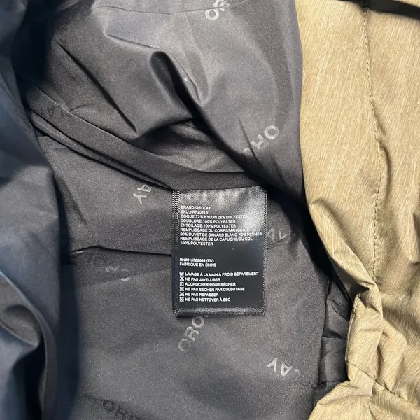 Orolay Slant Pocket Zip Up Puffer Down Coat Army‎ Green Hooded Winter Parka NWT - Image 8