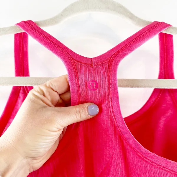 Lululemon Ebb to Street Ribbed Racerback Tank Top Lip Gloss Pink 6 - Image 5