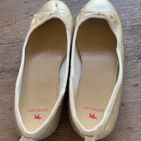 J CREW Crewcuts Women Metallic Gold Ballet Flats - Size K5 / 37 EU / 7 Women' US - Image 11
