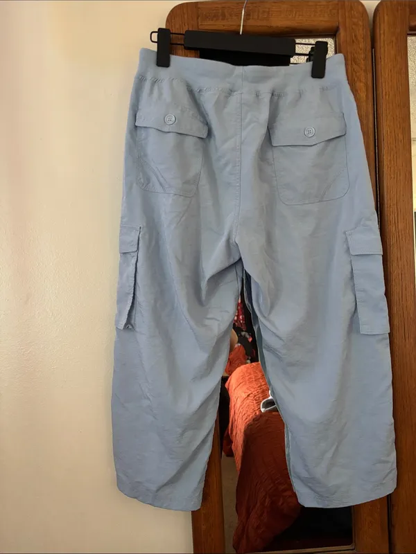 Outdoorsports Light Blue Stretch Cargo Capri Pants Lightweight Cooling Size L - Image 2