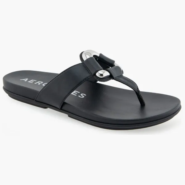 NEW Aerosoles Fallon Harness Sandal (Women) 9.5M, BLACK PATENT FAUX LEATHER - Image 2