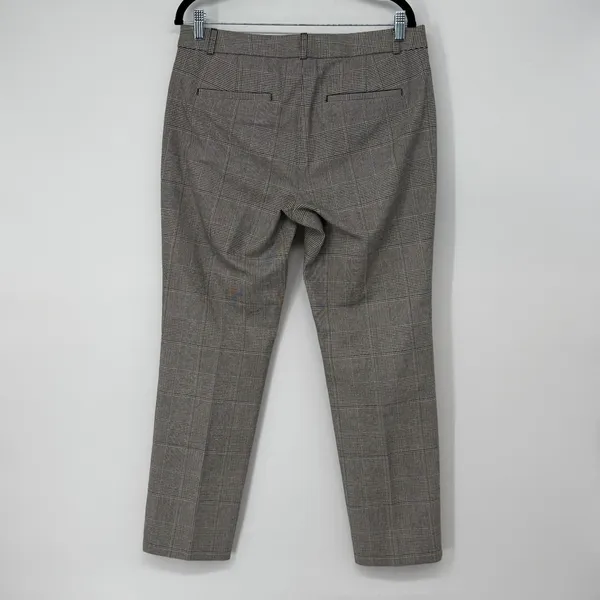Banana Republic Sloan Slim Fit Plaid‎ Dress Pants Brown Tan Glen Check 8 Office - Image 2