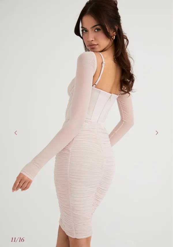 House of CB Freyja Crystal Gathered Corset Dress - Image 6