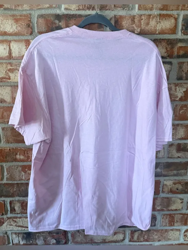 Gildan Light Pink Short Sleeve Tee with Pumpkin Graphic - Image 4