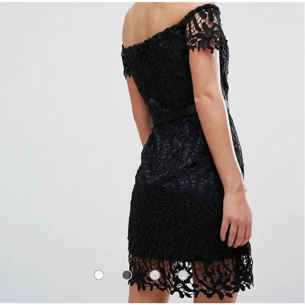 NWT Tall Sz 12 Chi Chi London Black Lace LBD Dress Whimsigoth Dark Romance $95 - Image 13