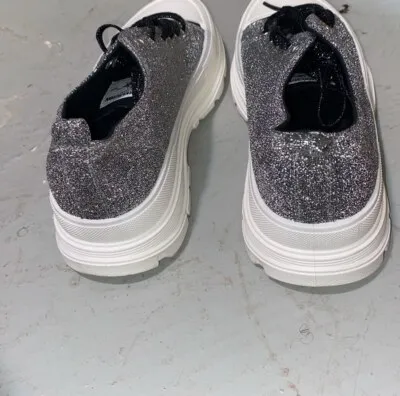 True Religion Janis Chunky Glitter Sneakers, Silver, Size 7.5 - Image 3