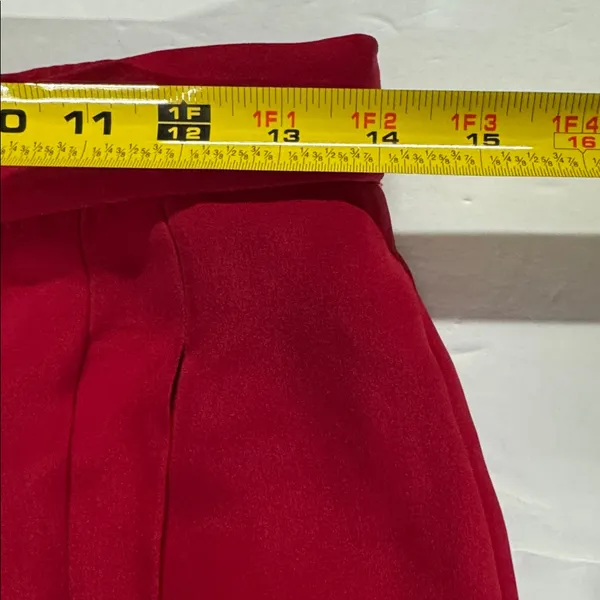 Chaus Red Women's 100% silk pants office 10 holiday professional party casual - Image 12