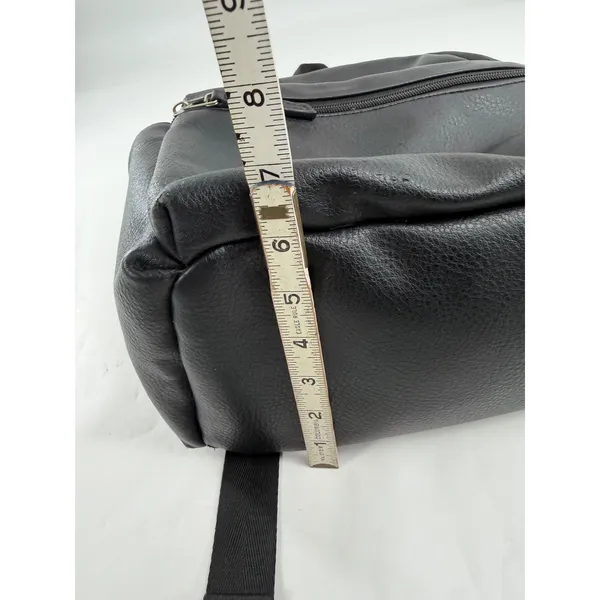 Freshly Picked Classic Diaper Bag Backpack Black Vegan Leather Padded Straps - Image 11