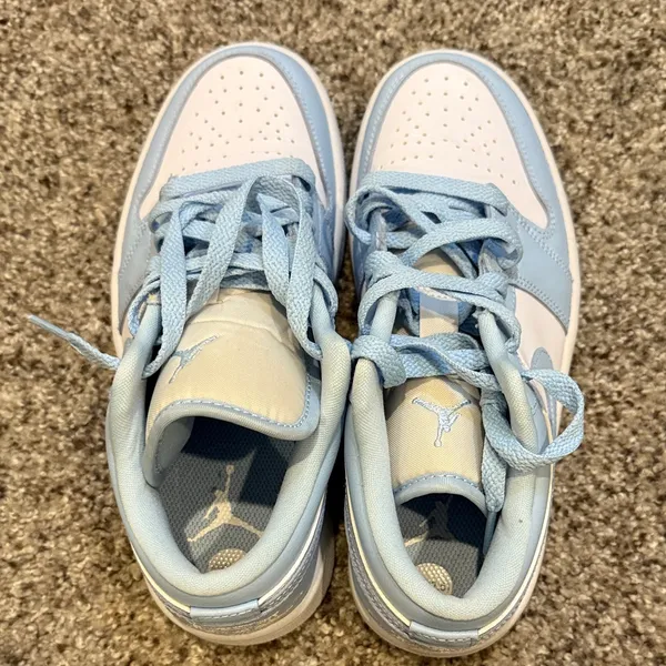 Nike Jordan’s Light Blue and White Sneakers - Image 2
