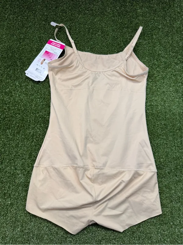 NWT Maidenform Flexees Romper Cool Comfort Shapewear Nude Beige XL - Image 3