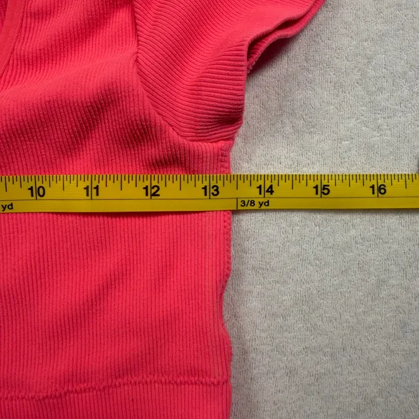 Aerie Real Good Ribbed Cropped T-Shirt Women’s Large Pink Short Sleeve Stretch - Image 4