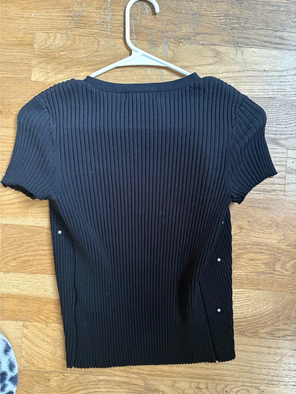 H&M Black crystal top - Image 3