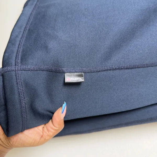 Helly Hansen‎ Women Pullover XL Blue Polartec Quarter Zip Fleece Winter Gorpcore - Image 4