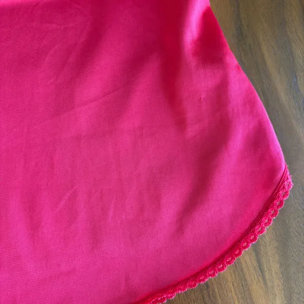 80s Vintage Maidenform Cami Slip Red Lace Trim Lingerie Coquette Glam Romantic - Image 5