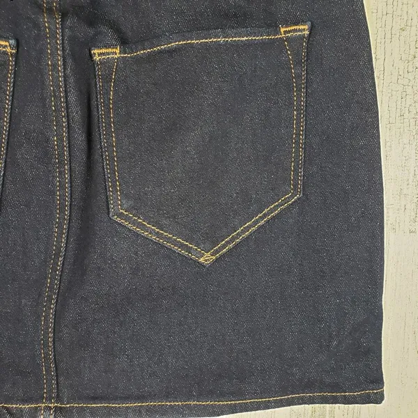 NWOT Allsaints Dark Wash Blue Denim Ace Mini Jean Skirt Women's Size 00 - Image 8