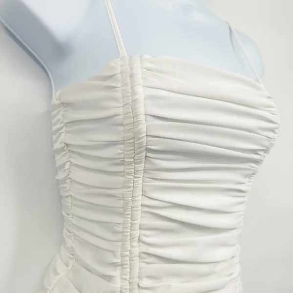 Tiger Mist White Ruched Sexy Bachelorette Party Bodycon‎ Mini Reese Dress Size S - Image 4