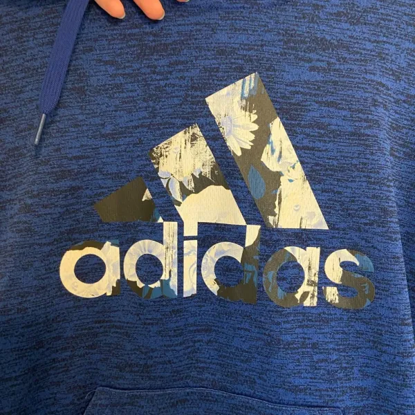 EUC | Adidas women’s dark‎ blue black climawarm logo active hoodie — small - Image 3