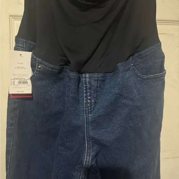 Isabel Maternity by Ingrid & Isabel Blue Straight Leg Jeans - Image 2