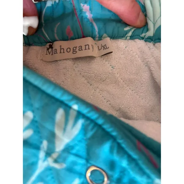 Mahogany Cotton Quilted Wrap Towel Dress Ocean Sea Life Print Womens L XL - Image 4