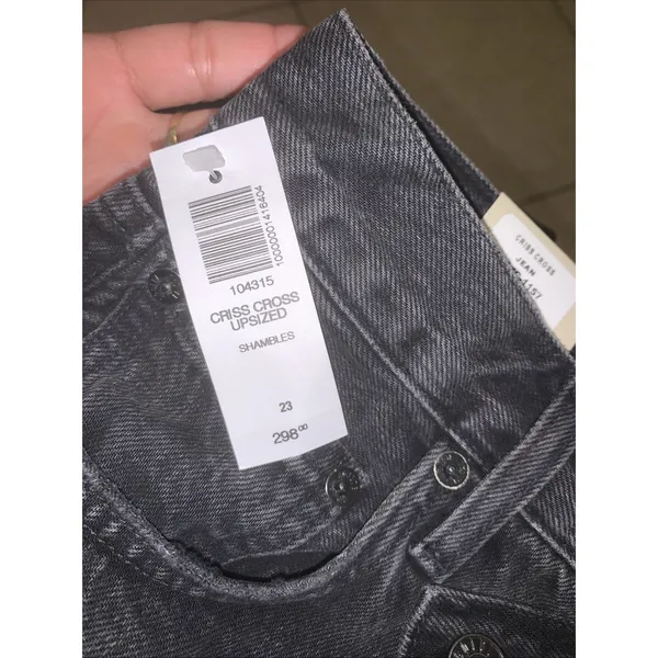 Agolde women's jeans, black, size 23, new with tags 100% Organic Cotton 0054 - Image 6
