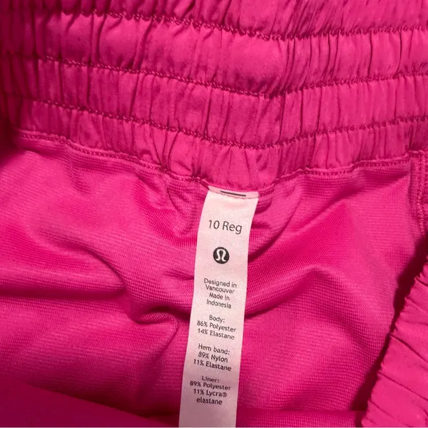 Lululemon Athletica Sonic Pink hotty hot shorts - Image 3