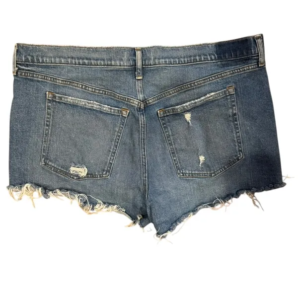 Abercrombie & Fitch The Mom Short Mid Rise Distressed Denim Shorts Size 34 - Image 3