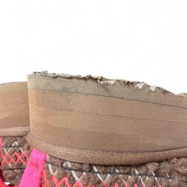 UGG Tazz Heritage Braid Platform Slippers Hardwood Shearling Women’s Size 10 - Image 7