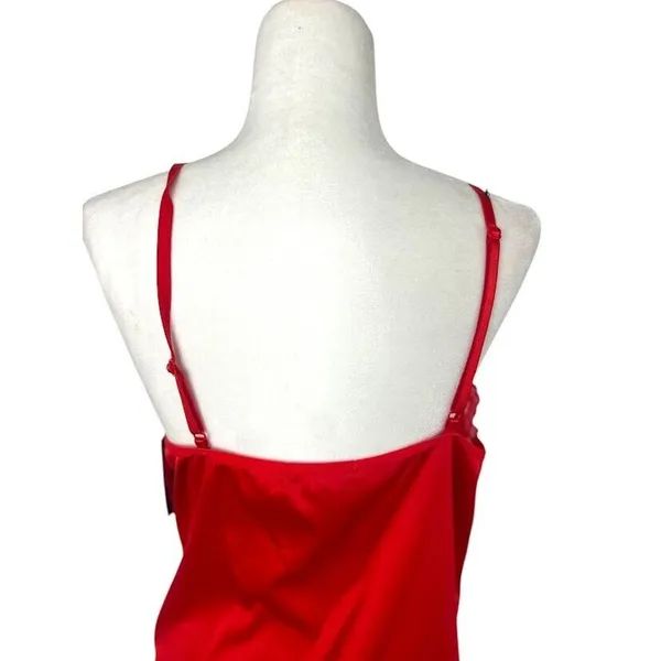 Rachel Rachel Roy Red Chemise Slip Gown Lingerie Valentines Sexy Satin Lace XL‎ - Image 4