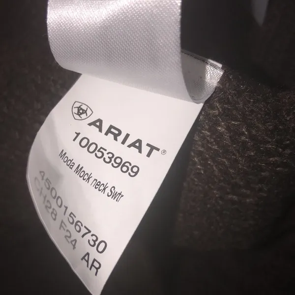 ARIAT moda mock neck sweater leopard print size small - Image 7