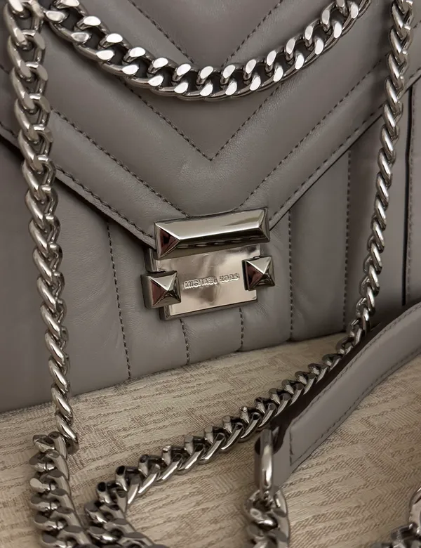 Michael Kors Small Pearl Grey Shoulder Purse - Image 2